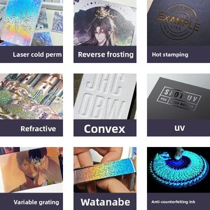 OEM nhà sản xuất tùy chỉnh trực tiếp UV Laser Flash thẻ mạ Vàng nguồn giấy mô hình đặc biệt quá trình loại bỏ thẻ mù hộp Hội Đồng Quản trị trò chơi - Product Image 3