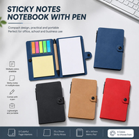 Carnet de notes avec couverture en papier kraft imprimé avec le logo de la marque, mini bloc-notes adhésif pour cadeau promotionnel d'entreprise, carnet personnalisé avec stylo