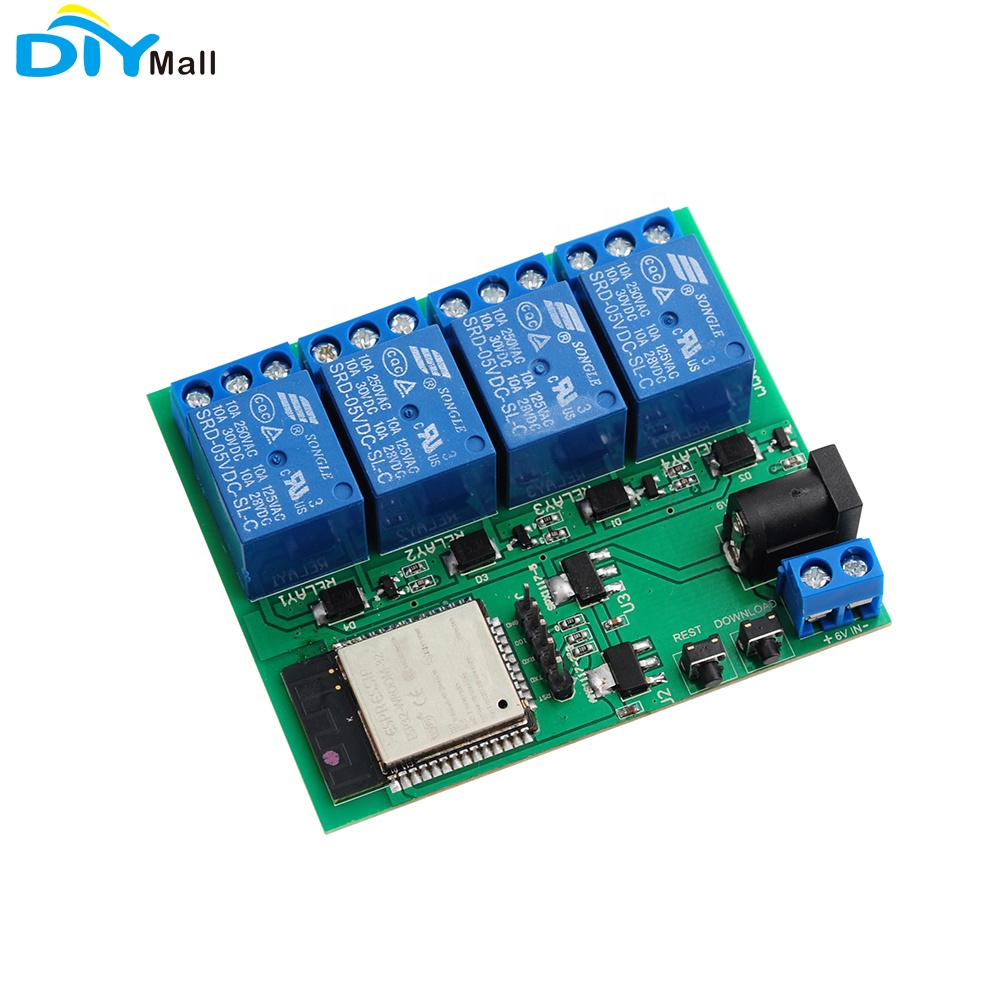 DIYmall ESP32S ESP32 4 канала Wi-Fi реле Wi-Fi BLE триггерный релейный модуль
