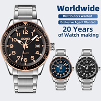 Montre-bracelet analogique SKMEI 9232 à grands chiffres, style classique, idéale pour les blogueurs de voyage, les excursions routières et la planification des visites en ville