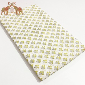 ผ้าวอยซ์เนื้อนุ่มสำหรับผู้หญิงผ้าฝ้ายพิมพ์ลายบล็อกด้วยมือ - Product Image 4