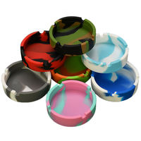 Cendrier en silicone circulaire et carré, résistant aux hautes températures, personnalisable avec logo, neuf couleurs, design créatif et original, pour articles ménagers