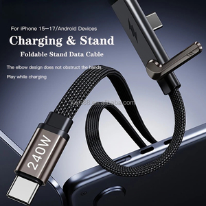 <span class=keywords><strong>C</strong></span>âble de charge rapide USB-<span class=keywords><strong>C</strong></span> vers USB-<span class=keywords><strong>C</strong></span> <span class=keywords><strong>2</strong></span>-en-1 240W avec support pliable et <span class=keywords><strong>c</strong></span>âble de données Type-<span class=keywords><strong>C</strong></span> pour iPhone 17 16 - Product Image 5
