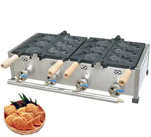 Rvs Taiyaki Wafelijzer Vis Gas/Taiyaki Baker Pan/Vis Vormige Taiyaki Wafel Cake Maken Machine