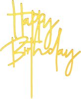 Joyeux anniversaire gâteau Topper Cupcake Toppers acrylique pour hommes femmes anniversaire gâteau décorations fournitures