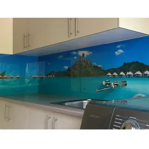 Decoratieve Digital Printing Glas Voor Keuken Splashbacks