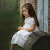 Robes pour filles Boutique Carriage, manches courtes, longueur genou, robe smockée pour bébé fille avec <span class=keywords><strong>col</strong></span> Peter Pan - Product Image 3