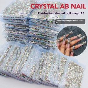 สว่านเจาะ1440ทรงแบนสีเล็บสุดพิเศษแบบข้ามพรมแดน AB แพคเกจสุดวิเศษขายส่ง - Product Image 2