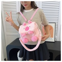 Sac à dos en peluche Yuku Capybara en gros avec rembourrage en coton PP, design poupée griffe de dessin animé et grande capacité