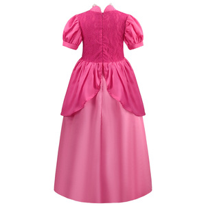 Robe de cosplay princesse Brigitte pour filles, manches bouffantes avec garniture en dentelle, Costume printemps 2023, âge 8-13 ans, thème fantaisie occidentale - Product Image 5