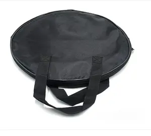 12 इंच ड्रम बैग पोर्टेबल निविड़ अंधकार काले गूंगा ड्रम पैड ट्रेनर अभ्यास ड्रम बैग ले जाने तबला पैक