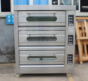 Horno Comercial de 3 Niveles y 6 Bandejas Multiusos para Hoteles, Granjas, Pizzerías, Panaderías, Tartas de Huevo, Productos a Base de Frutos Secos, a Gas/Eléctrico - Product Image 5