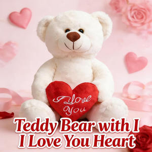 ตุ๊กตา<span class=keywords><strong>หมี</strong></span>เท็ดดี้น่ารัก พร้อมหัวใจ I Love You ของเล่นตุ๊กตาขนนุ่มสีขาวน่ารัก ของขวัญวันเกิดสำหรับเธอ/เขา แฟนสาว แฟนหนุ่ม ของขวัญวันครบรอบ <span class=keywords><strong>หมี</strong></span>ขนาด 50 ซม. - Product Image 3