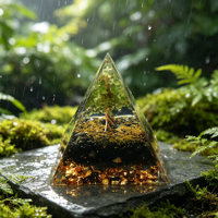 Großhandel Amethyst-Kristallkugel Pyramide Lebensbaum Heimdekoration Harz-Ornamente Schlafzimmer Schreibtisch Handwerk