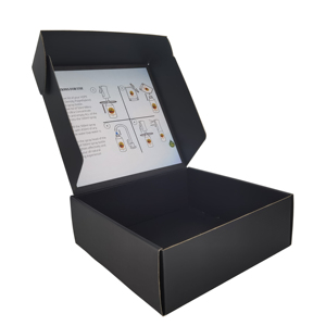 Customized Printing Logo Eco Friendly Brown Kraft Box Packaging E Flute Corrugated Cardboard Mailing Shipping Box Manufacturers