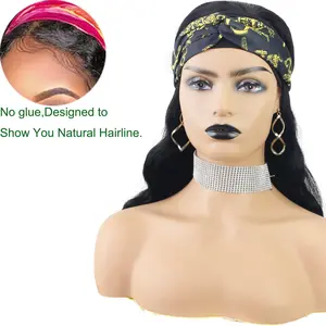 headband wigs body Wave Human Hair Glue less Wig No plucking wigs for black women Brazilian Virgin Hair Non Lac