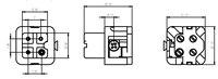 Conector Rectangular HA-003-F 3P 10A 400V, Terminal de Tornillo Hembra, Compatible con CE RoHS, Conexión para Gabinete de Control