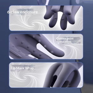 Allenatore di sensibilità per il glande Octopus per <span class=keywords><strong>uomo</strong></span>, massaggiatore elettrico riscaldato per il pene, dispositivo per ritardare l'eiaculazione, colore blu discreto - Product Image 3