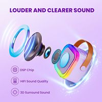Портативный MP3-плеер IROO K-51 Mini унисекс для детей, подарок на день рождения, с 2 беспроводными микрофонами, для детей от 4 до 12+ лет, для вечеринок