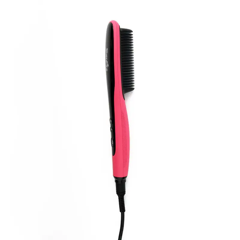 2021 Ceramic Smoothing high temperature Salon Rotating soft hair brush best brush hair straightener comb