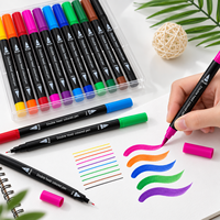 JOYCOLOUR Stylo marqueur à eau pour dessin, pointe fine, marqueur à eau 12 couleurs