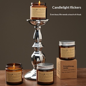 Juego de Regalo de Velas Aromáticas de Cera de Soya en Frascos de Vidrio Personalizados con Logotipo y Empaque Personalizados - Product Image 3