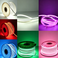 Bande lumineuse LED néon flexible découpable, étanche IP65, SMD2835, PVC, 12V/24V & 110V/220V, couleur personnalisée