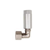 Adaptador de Manómetro de Presión de Combustible, Conexión Giratoria de 90 Grados, Aleación de Aluminio OEM, Plateado/Negro, 1 Año de Garantía, Herramientas Ford