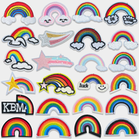 Patch brodé de paillettes arc-en-ciel, patchs brodés à repasser pour chemises, adaptés aux vêtements d'extérieur, aux sacs à bandoulière et aux chapeaux