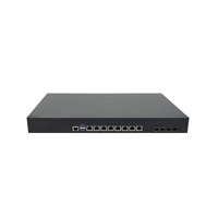 Serveur réseau 1U en rack économique, Intel I7 8700 3.2GHz, 8 LAN, USB3.0, Ubuntu/CentOS/PFsense, appareil de sécurité réseau