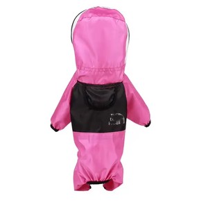 Toda la temporada mascota perro <span class=keywords><strong>Cara</strong></span> color fluorescente impermeable PU diseñador impermeable resistente al agua <span class=keywords><strong>mono</strong></span> chaqueta impermeable con capucha - Product Image 4