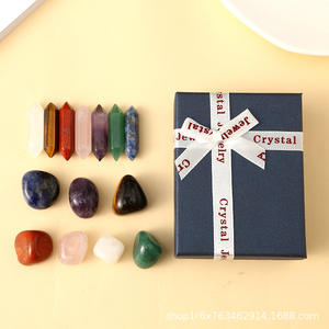 Juego de <span class=keywords><strong>7</strong></span> <span class=keywords><strong>Chakras</strong></span>, piedra Natural, cristal, doble punta, columna Hexagonal, Yoga, piedra áspera, curación, meditación, caja de regalo, juego para Unisex - Product Image 6