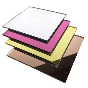 4x8 Plastic Mirror Sheet 1220x2440 0.8mm 1mm 2mm 3mm Golden Silver Colour Mirror Acrylic Adhesive Sheet Glass