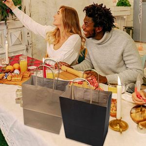 <b>Gift</b> Paper Bags with Handles Take Out Kraft Totes in Bulk for Boutiques <b>Small</b> Business Retail Stores Lightweight <b>Gift</b> Paper Bags - Product Image 6