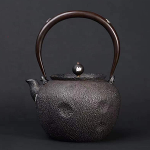 Japanese Style Iron Tea Kettle Old Natural Antique Inlaid Silver Copper Lid Cast Iron Bottle <strong>Teapot</strong> <strong>for</strong> <strong>Sale</strong> - Product Image 5