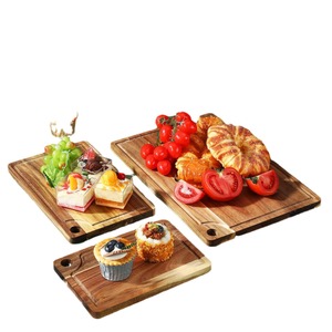 Solid Wood Cutting Board <b>Set</b> Rectangle Kitchen Chopping Block For Fruit Vegetable Prep - Product Image 1