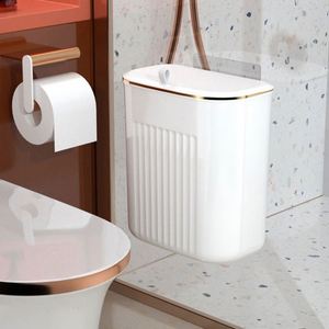 Poubelle murale de cuisine 9L à ouverture tactile avec couvercle roulant, écologique, pour rangement de salle de bain - Product Image 1