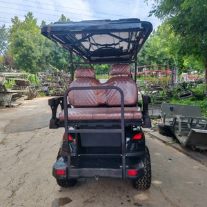 Carrito de Golf Negro Personalizable HKBG-C para 4+2 Pasajeros, Batería de Litio, Carro de Club con Estructura de Acero de Alta Resistencia, Faros LED, Nuevo Diseño E - Product Image 6