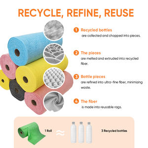 クリーニングクロスロールワイプシートディッシュウォッシュクロス使い捨てクリーニングウォッシュクロスタオルキッチンバスルーム用 - Product Image 5