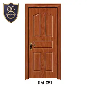 Environmental protection material interior pvc wooden doors for bathroom
