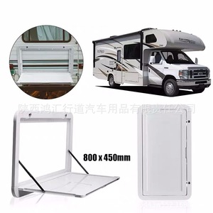 Table à manger pliante pour camping-car, en alliage d'aluminium, rectangulaire, pliable manuellement, avec côtés rabattables, pour rangement extérieur - Product Image 3