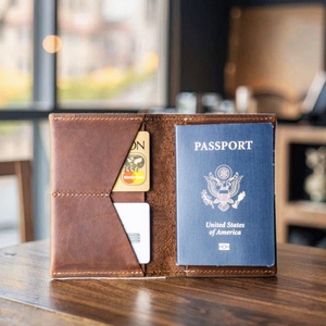 Boshiho - Juego de Funda para Pasaporte y Etiqueta de Equipaje de Cuero Genuino Vintage Personalizado, Accesorio de Viaje - Product Image 4