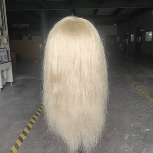 Mannequin de coiffure en cheveux humains de 16 pouces <span class=keywords><strong>pour</strong></span> hommes, poupée d'entraînement <span class=keywords><strong>pour</strong></span> barbier <span class=keywords><strong>pour</strong></span> pratiquer le coiffage, le tressage et la coupe - Product Image 4
