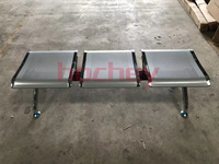 Banc de sièges publics pour aéroport 3 places Chaise longue pour réception Chaise d'attente avec coussin