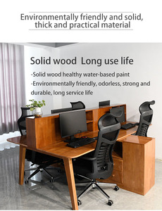 Design moderno pieghevole tavolo da ufficio e sedia facile installazione in legno massiccio scrivania per più utenti convertibile caratteristica - Product Image 4