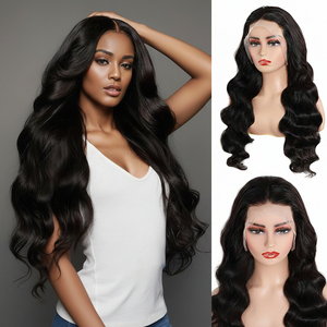 YEUNG BEAUTY Perruque en dentelle HD 13*4 en cheveux vietnamiens, 100% cheveux humains vierges non traités, pour femmes noires, avec fermeture frontale transparente - Product Image 1