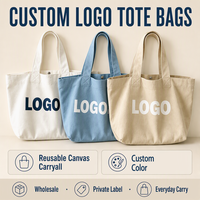 Sac fourre-tout en toile écologique décontracté avec impression personnalisée de couleur et de lettres, option de logo personnalisé pour le shopping, l'école et les voyages