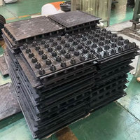 Almohadilla de Aislamiento Acústico y de Vibraciones de Goma para Pisos Flotantes, 500x500x50mm, Negra, para Hoteles/Salas de Computación