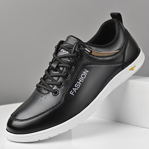 Fashion Casual Sneakers <b>Men</b> Low <b>Heel</b> Anti Slip Leather Shoes Leisure Wear White Size 40-45 - Product Image 3