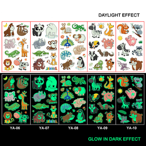 Impermeabile ocean animal unicorn Glow in dark sheet tatuaggio al neon temporaneo per bambini - Product Image 2